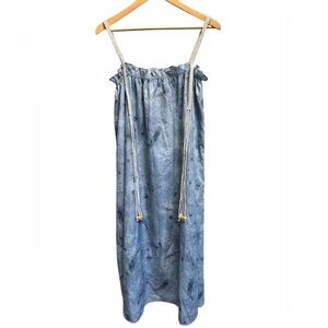 NWT AY STUDIO Grey/Blue Tie Dye, Braided Strap Beach Maxi Dress Free size (XS-L)